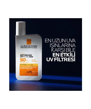 La Roche Posay Anthelios UVmune Fluid - Vitamin E Water Sand and Sweat Resistant SPF50+ Sun Cream 50ML - Buy Online on GoSupps.com
