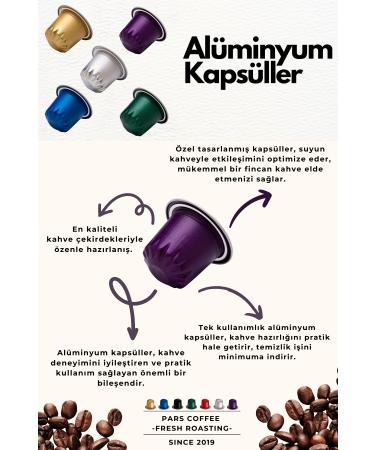 PARS COFFEE Nespresso Compatible Aluminum Capsule Coffee Mixed Set - 50 Capsules - Buy Online on GoSupps.com