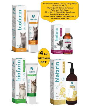 biofarin Sterile Paste for Neutered Cats + Multi Paste + Fur Health Drops + Fish Oil