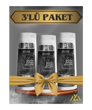 Lucifer Michaelson JEUNE SHAMPOO KERATIN -CAFFEINE-BIOTINE 300ml (3-PACK)