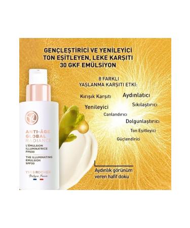 Yves Rocher Anti-Spot 30 SPF Emulsion Cream-Anti-Aging Herbal Stem Cell Care / Anti-Age Global 50ml - Buy Online on GoSupps.com