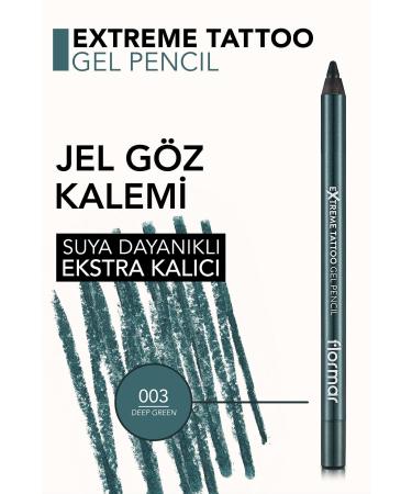 Flormar MATTE PERMANENT EYE PENCIL (GREEN) - INTENSE COLOR GEL PENCIL - 003 DEEP GREEN - Buy Online on GoSupps.com