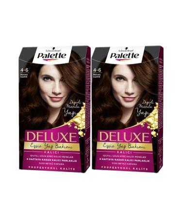 Palette Deluxe Hair Dye 4-6 Mocha Brown Set of 2