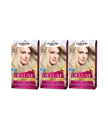 Palette Deluxe Hair Dye 10-1 Ash Light Blonde 3-Piece Set