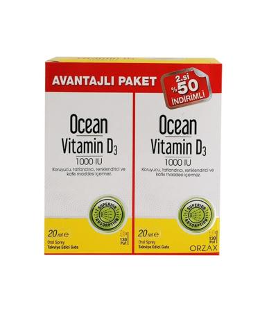 Ocean Ocean Vitamin D3 1000 Iu 2 Pack