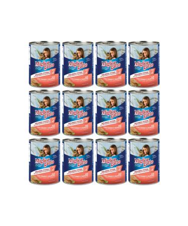 MORANDO Adult Cat Canned Food with Salmon 405 Gr (12 Pieces)