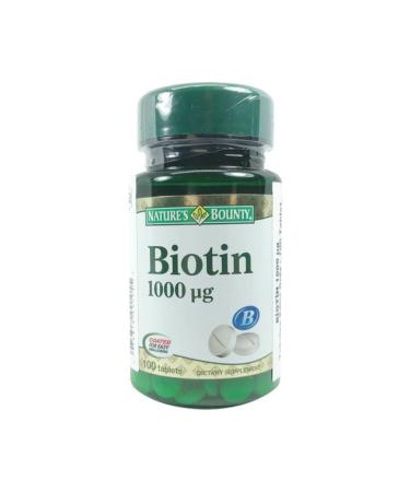 Natures Bounty Biotin 1000 Mcg 100 Tablets