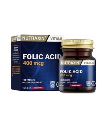 Nutraxin Folic Acid 400 mcg 100 Tablets (1 PIECE)