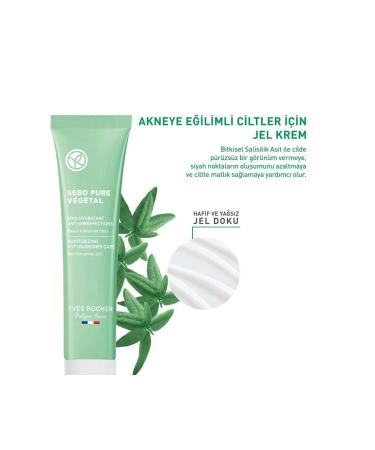 Yves Rocher Sebo Pure Vegetal Gel Cream for Acne Prone Skin 40g - Buy Online on GoSupps.com