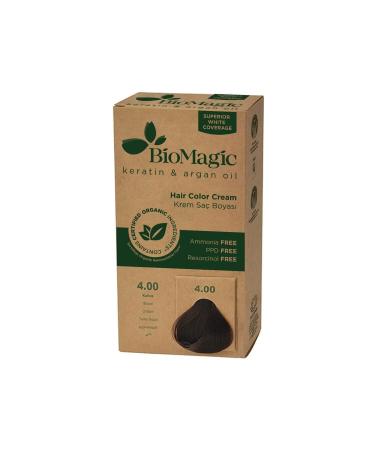 BioMagic Organic Hair Dye Brown No: 4.00 60ml..DERIN-027