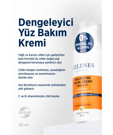 Celenes by Sweden Sea Buckthorn Balancing Face Cream 50ml Oily and Combination Skin - Buy Online on GoSupps.com