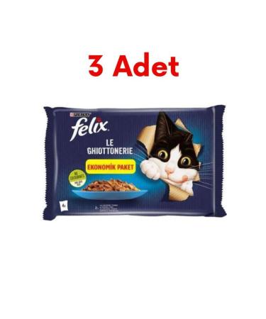 FELIX Felix Multi Pouch Salmon and Tuna Wet Cat 3 Pieces