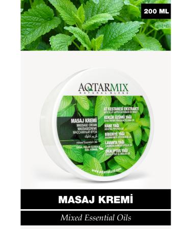 Aqtar Aqtarmix Massage Cream 200 ML - Special Formula Containing Natural Oils