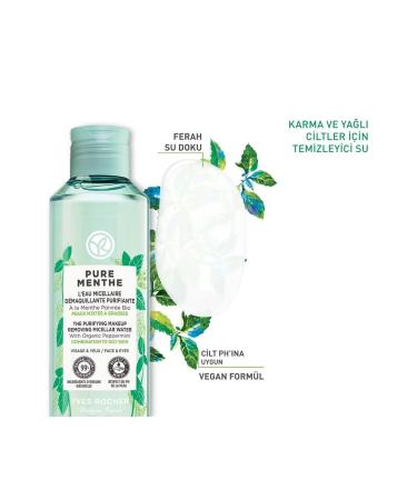 Yves Rocher Pure Menthe Prebiotic Micellar Water for Combination and Oily Skin - 200 ml - Buy Online on GoSupps.com