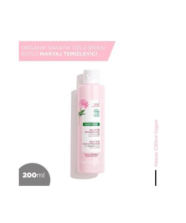 Klorane Organic Peony Silky Milk Makeup Remover for Sensitive Skin 200 ml