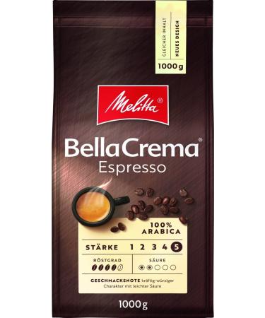 Melitta Bella Crema Espresso Bean Coffee 3x1000gr Set of 3