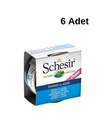 Schesir Tuna Aloe Vera Puppy Canned Food 150 gr X6