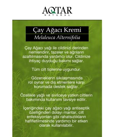 Aqtar Tea Tree Cream 50 ML - Special Formula Containing Natural Oil - Buy Online on GoSupps.com