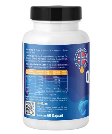 Supra Protein Epax Omeg-3 Fish Oil 2 000 Mg Fish Oil + Vitamin D3 & K2 60 Capsules - Buy Online on GoSupps.com