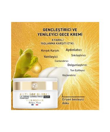Yves Rocher Night Cream - Regenerating Anti-Aging Herbal Stem Cell Care / Anti-Age Global - Buy Online on GoSupps.com