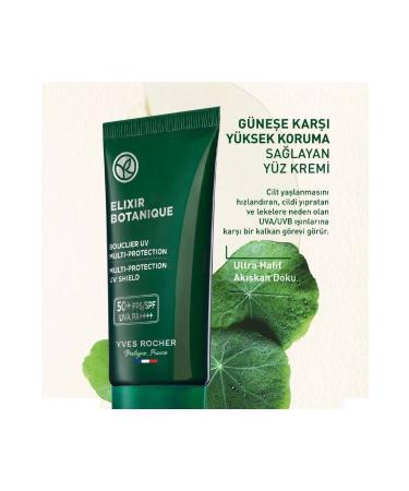 Yves Rocher 50+ SPF Face Cream - Anti-Aging Herbal Antioxidant Care / Elixir Botanique 30ml - Buy Online on GoSupps.com