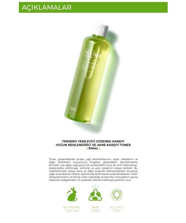 TENZERO Renewing Anti-Pore Intensive Moisturizing and Anti-Acne Toner with Tea Tree Extract 300ml - Buy Online on GoSupps.com