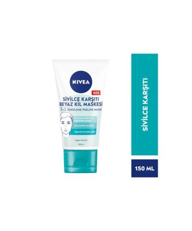 NIVEA Anti-Acne 3 in 1 White Clay Mask 150 Ml - Buy Online on GoSupps.com
