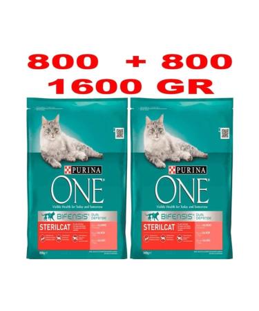 Purina Salmon Sterilized Cat Food 800 + 800 Gr