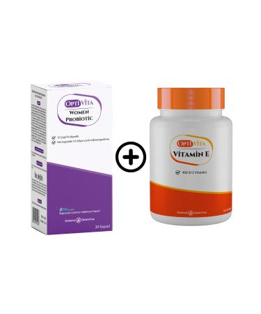 Optivita 2-Piece Set: Optivita Women Probiotic Probiotic for Women 30 Capsules + Vitamin E 400 IU 50 Capsules