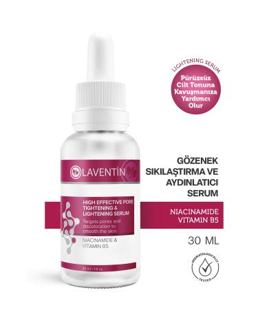 Laventin Anti-Pore Anti-Blackhead and Anti-Acne Brightening Skin Serum 30 Ml - Niacimide 5% + Vitamin B5