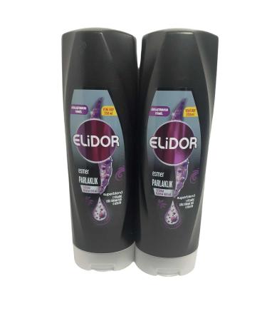 Elidor Superblend Serum Hair Care Cream Brunette Shine Vitamin E Chia Seed Oil 350 Ml X 2 Pieces