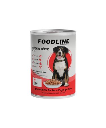 Foodline Mixed 2 Types Adult Dog Canned Food 400 Gr x 12 Pieces - Buy Online on GoSupps.com
