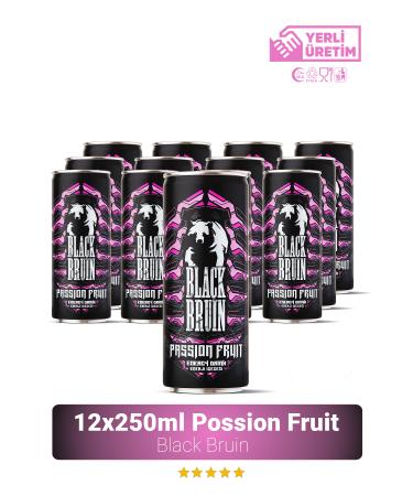 Black Bruin Passion Fruit Flavored Energy Drink 250ml x 12