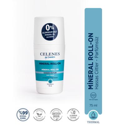 Celenes by Sweden Thermal Roll On 75ml Sensitive Skin Unscented