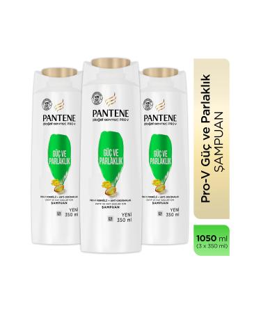 Pantene Natural Synthesis Strength and Shine Shampoo 350 mlx3