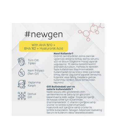 NewGen With Aha 10% + Bha 2% Peeling Effect Serum 30ml - Buy Online on GoSupps.com