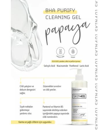 Skin401 Bha Purifying Anti-Blackhead Facial Cleansing Gel 200ml - Buy Online on GoSupps.com