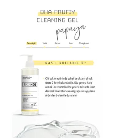 Skin401 Bha Purifying Anti-Blackhead Facial Cleansing Gel 200ml - Buy Online on GoSupps.com