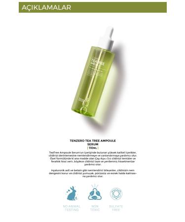 TENZERO Tea Tree Essence Cleansing Ampoule Serum 110ml - Buy Online on GoSupps.com