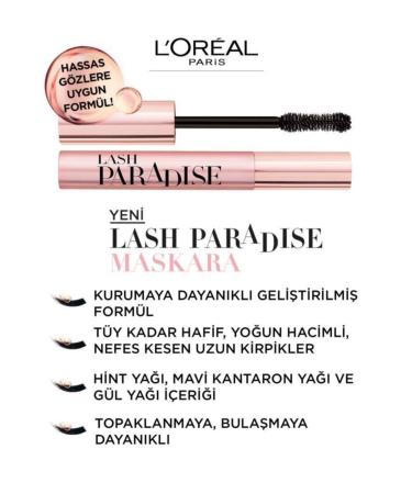 L'Oreal Paris PARAD SE VOLUM Z NG INTENSE COLOR SUPER BLACK MASCARA GKHA R974 - Buy Online on GoSupps.com
