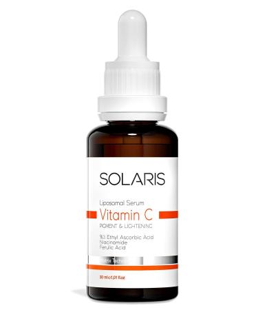 SOLARIS Vitamin C Serum Anti-Stain for All Skin Types 30 ml (3% ETHYL ASCORBIC ACID AND NIACINAMIDE)