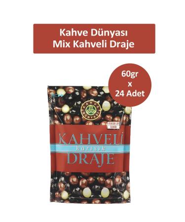 Coffee World COFFEE MIXED DRAGEE 60 GR x 24 Pieces