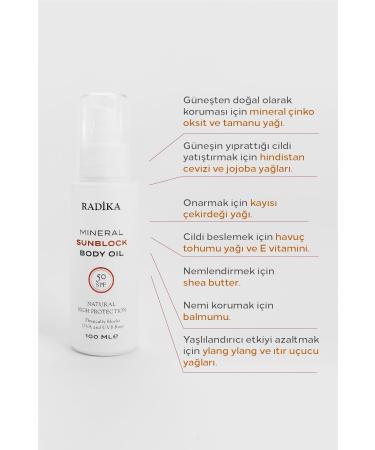 Radika Aromatherapy Sunscreen Oil / Mineral Sunblock / Natural Body Oil / Mineral Zinc Oxide / 50 Spf - Buy Online on GoSupps.com