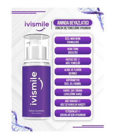 ivismile Instant Effective Teeth Whitening Gel Purple Teeth Whitening Gel 50 ml