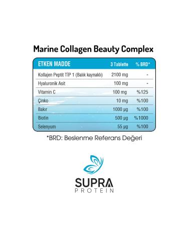 Supra Protein Marine Collagen Beauty Complex - 90 Tablets Fish Collagen - Buy Online on GoSupps.com
