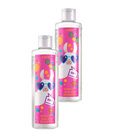 Avon Lama Dude Naturals Strawberry Scented Children's Shower Gel 250 Ml. Set of Two