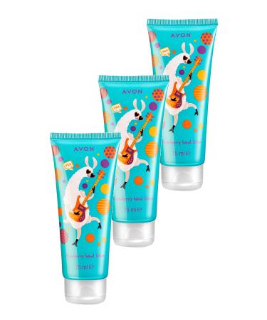 Avon Lama Dude Naturals Strawberry Scented Children's Hand Cream 75 Ml. Set of Three