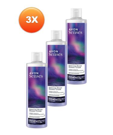 Avon Senses Dancing Skies Violet and Raspberry Scented Creamy Shower Gel 250 Ml. Set of Three - Buy Online on GoSupps.com