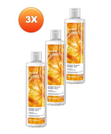 Avon Senses Orange Twist Orange and Jasmine Scented Shower Gel 250 Ml. Triple Set - Buy Online on GoSupps.com