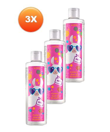 Avon Lama Dude Naturals Strawberry Scented Kids Shower Gel 250 Ml. Set of Three - Buy Online on GoSupps.com